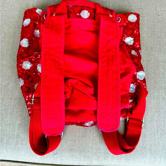 Disney, Red & Silver Sequin Backpack - Picture 2 of 6
